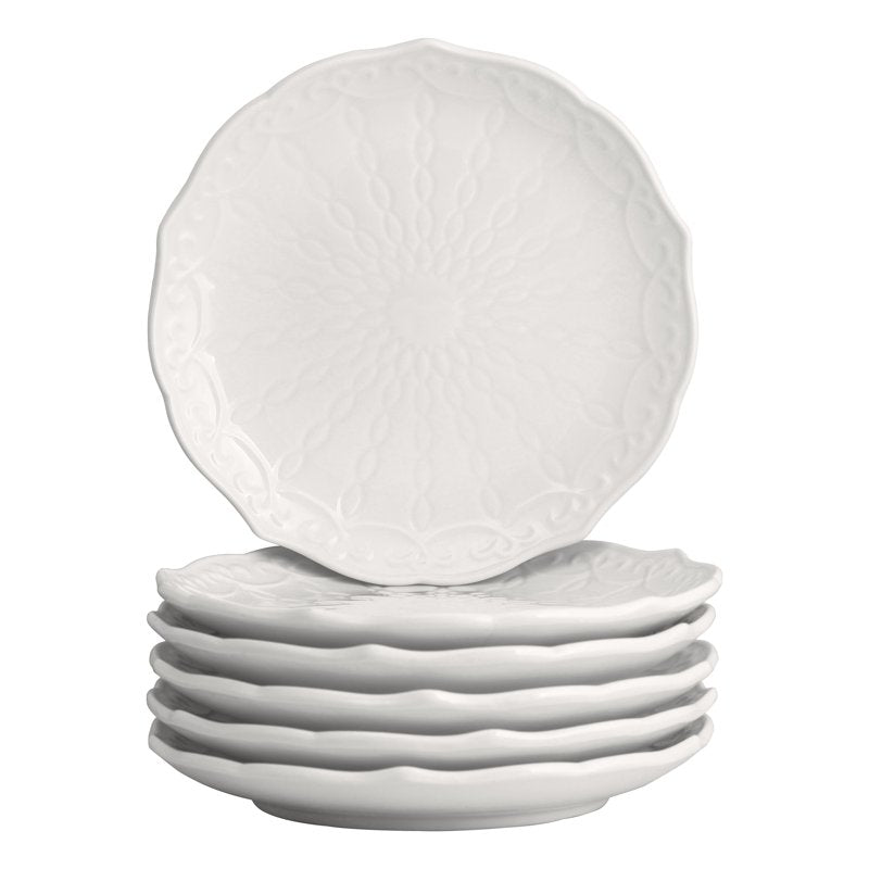 6-Inch White Bread & Butter Plates - Set of 6