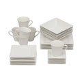30-Piece Cream White Dinnerware Set