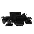 Stoneware Dinnerware Set - 30 Piece Matte Black