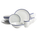 Ceramic Dinnerware Set - 16-Piece Coupe Set, Blue