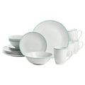 16-Piece Seafoam Green Ceramic Dinnerware Set