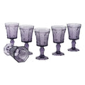 Amethyst Wine Glass Set - 8 Oz, Set of 6