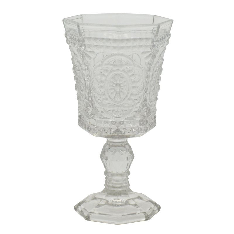 Red Wine Glass Set - 8 Oz Clear Glass, Set of 6