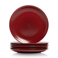 Coupe Stoneware Dinner Plate Set - 10.5 inch, Red - Set of 6