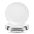Matte White Coupe Stoneware Dinner Plates - Set of 6
