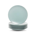 Coupe Salad Plates Set of 6 - 8.25" Matte Mineral Blue