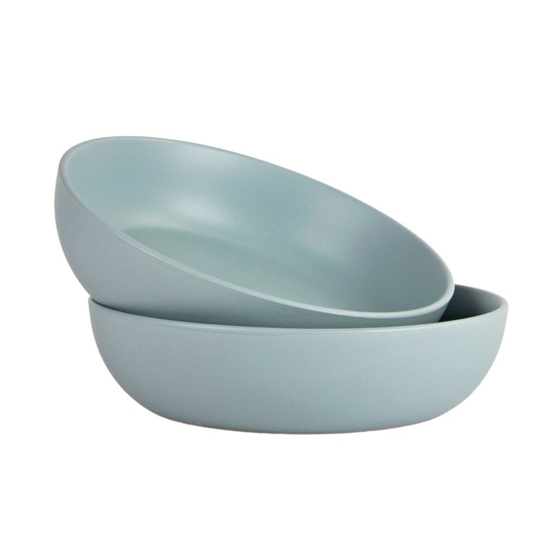 Wazee Matte Serving Bowl Set - 9"/48oz - Mineral Blue