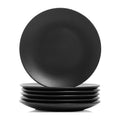 Wazee Matte Salad Plate Set of 6 - Black