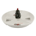 Ceramic 4-Section Snack Dish - Winter Wonderland Design