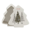 Winter Wonderland Ceramic Tree Cookie Box - Festive Holiday Decor