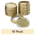 Wide Mouth Canning Jar Lids & Rings - 12 Pack with Bands