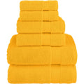 Squash 6-Piece Turkish Cotton Bath Towel Set - Soft & Absorbent Luxury Towels