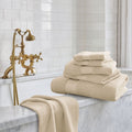 AsterOutdoor 6-Piece Turkish Cotton Bath Towel Set - Sand, 600 GSM Luxury & Absorbent