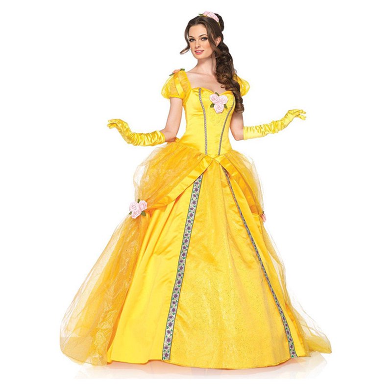Women’s Yellow Off-Shoulder Princess Ball Gown Costume - M Variation