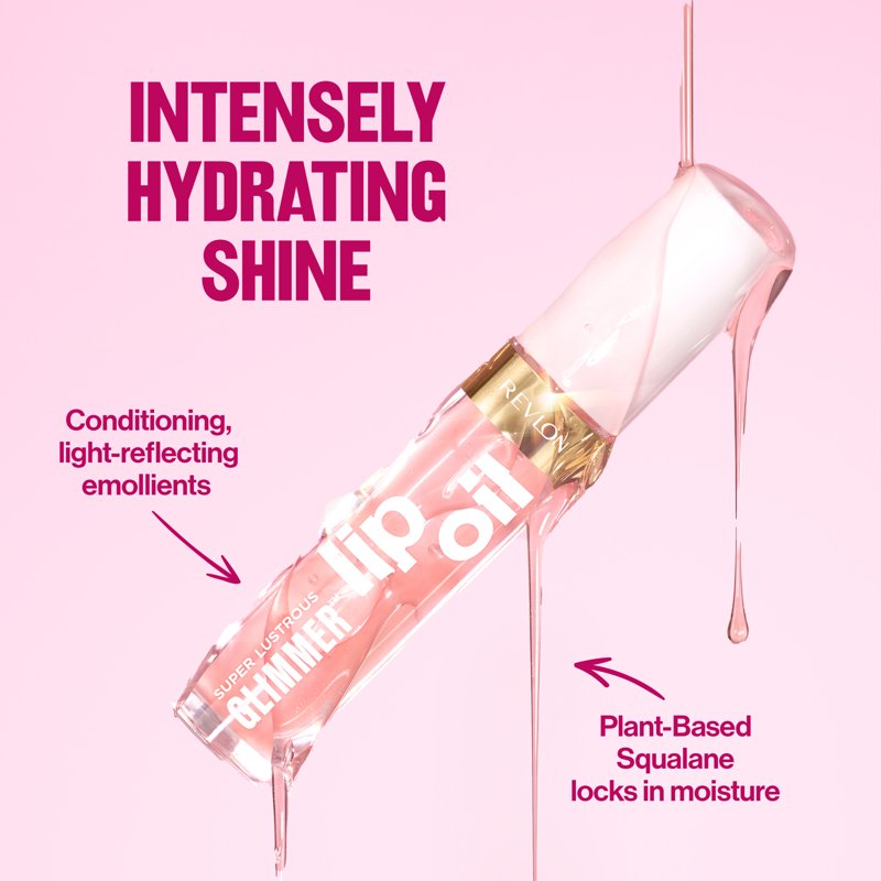 Super Lustrous Glimmer Nourishing Lip Oil, Hydrating Sheer Tinted Lip Care