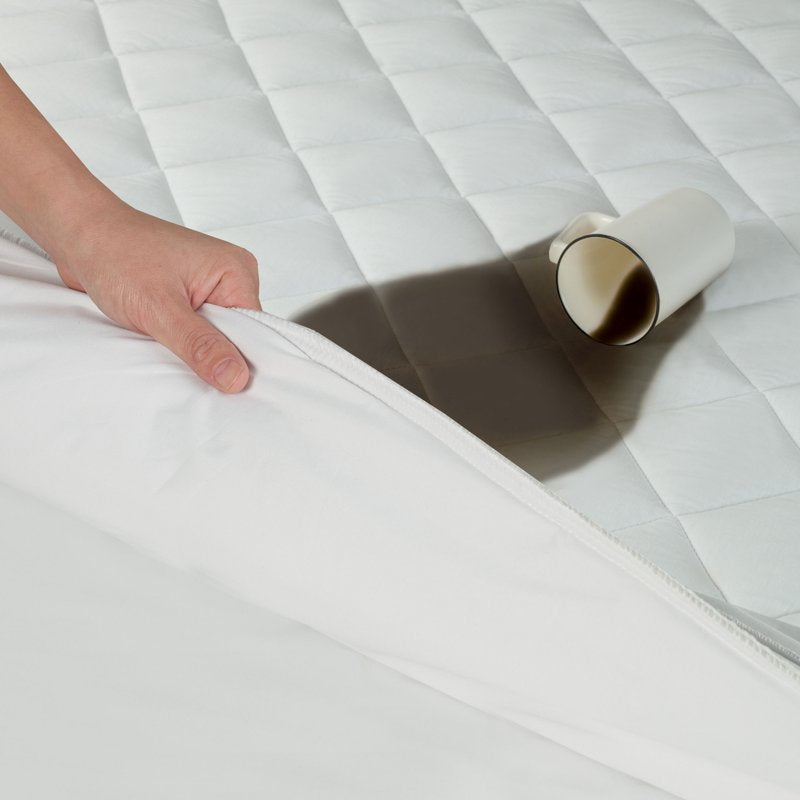 Full-Size All-In-One Moisture Wicking Mattress Pad - Hypoallergenic, Water-Resistant, Fitted with Stretch Sidewalls