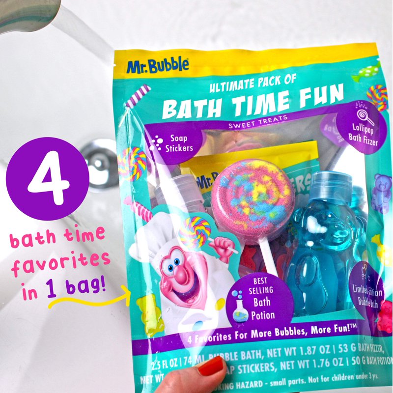 Bath Time Fun Pack - Bubble Bath, Bath Bombs & Soap Stickers