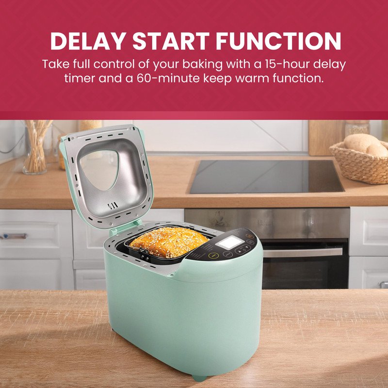 Digital Programmable Bread Machine - 2lb Loaf Capacity with 19 Presets