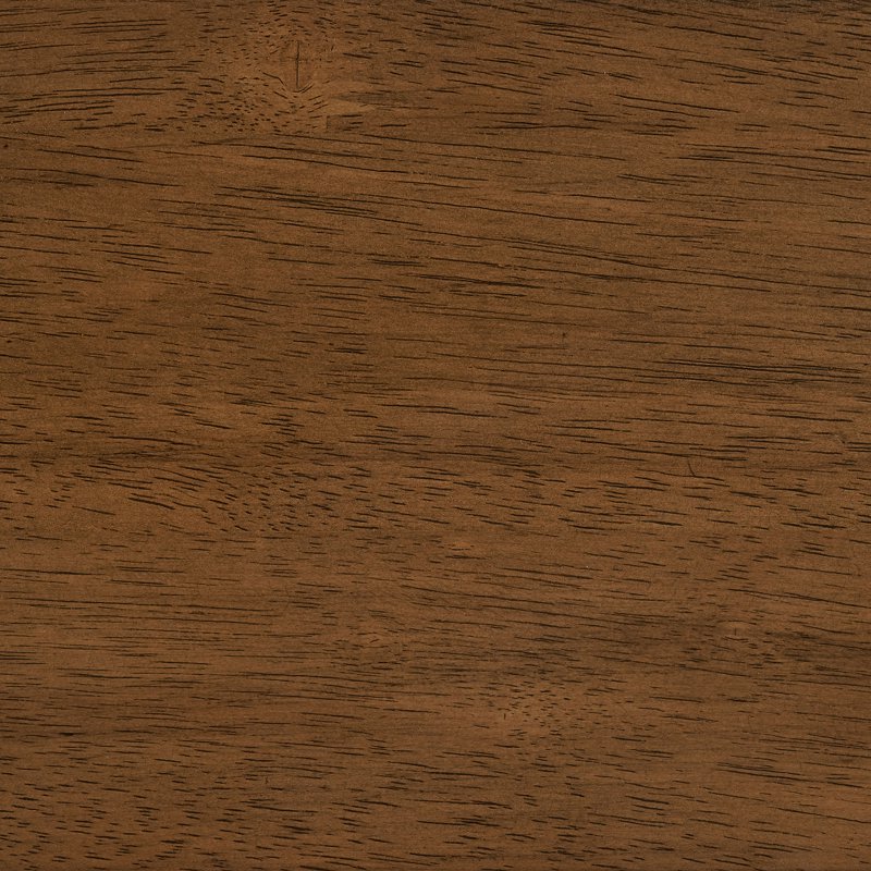 48-Inch Round Glass Top Wood Dining Table - Brown