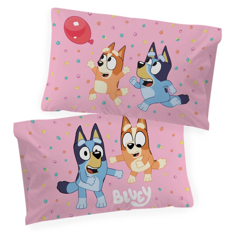 Bluey Kids Bed Sheet Set Full Size Pink 3-Piece Reversible Microfiber - Variation of THIS listing