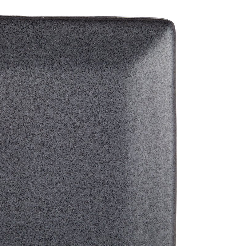 Dark Gray Square-Shaped Dinner Plate - 1 Piece