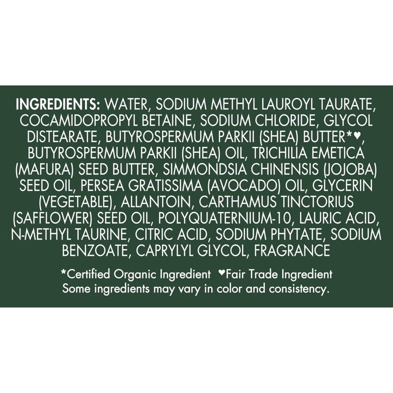 Hydrating Body Wash with Raw Shea Butter & Mafura Oil - 15 fl oz