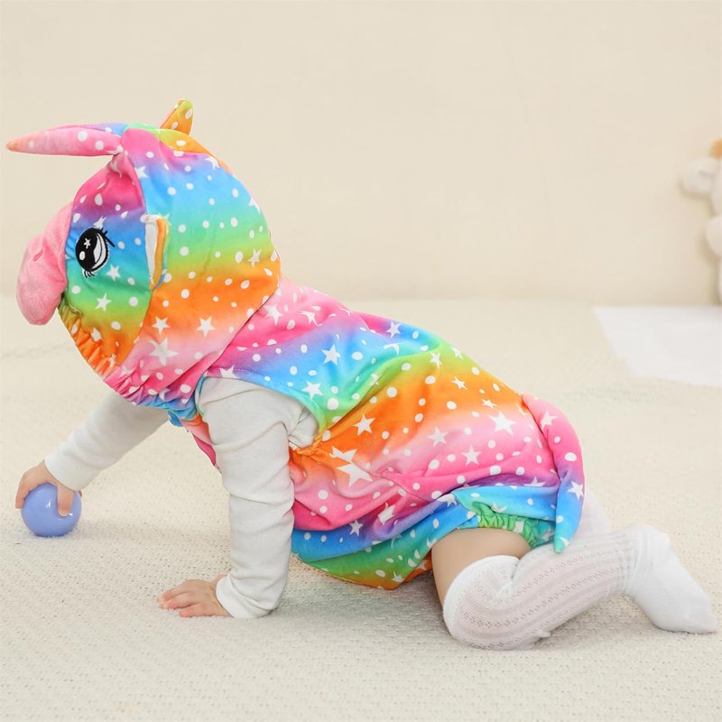 Baby Girl Unicorn Flannel Romper Costume 18-24 Months Halloween Outfit