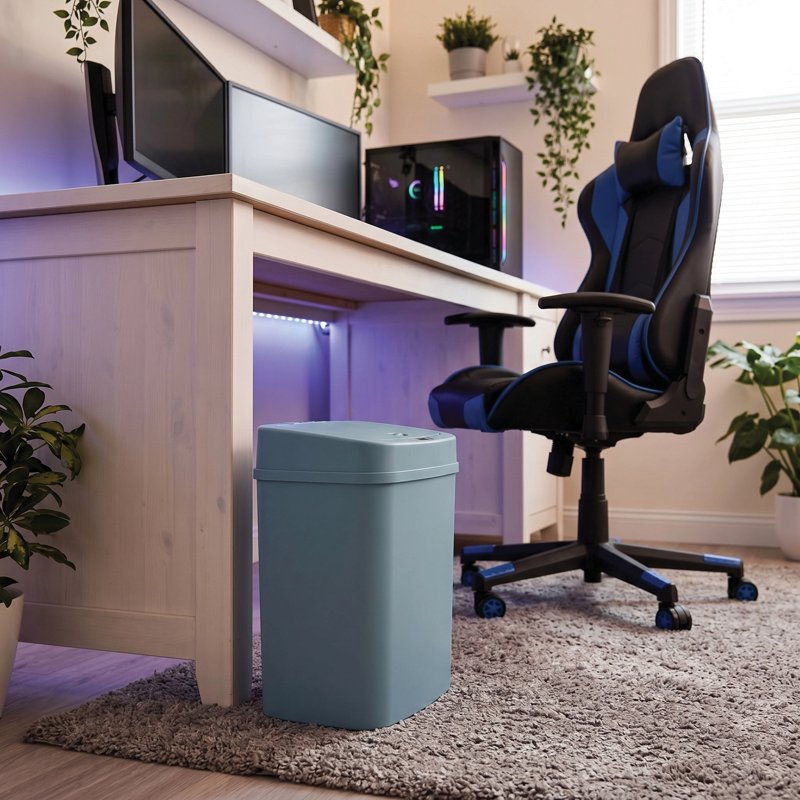Automatic Motion Sensor Trash Can - 3.2 Gallon, Blue Cameo