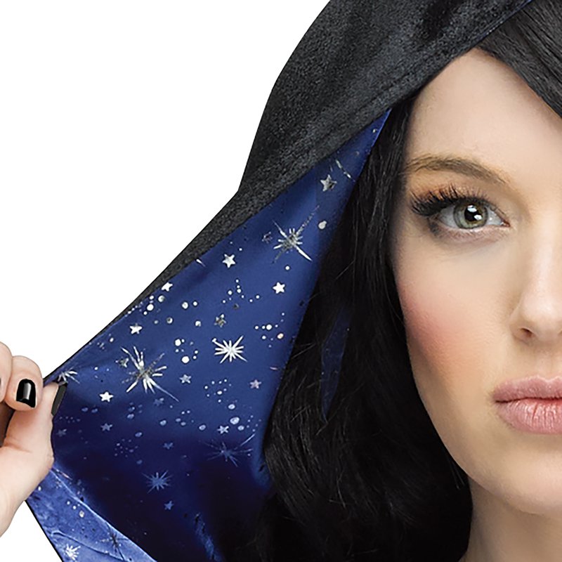 Adult Midnight Sorceress Halloween Costume - 1X Plus Size Celestial Gown