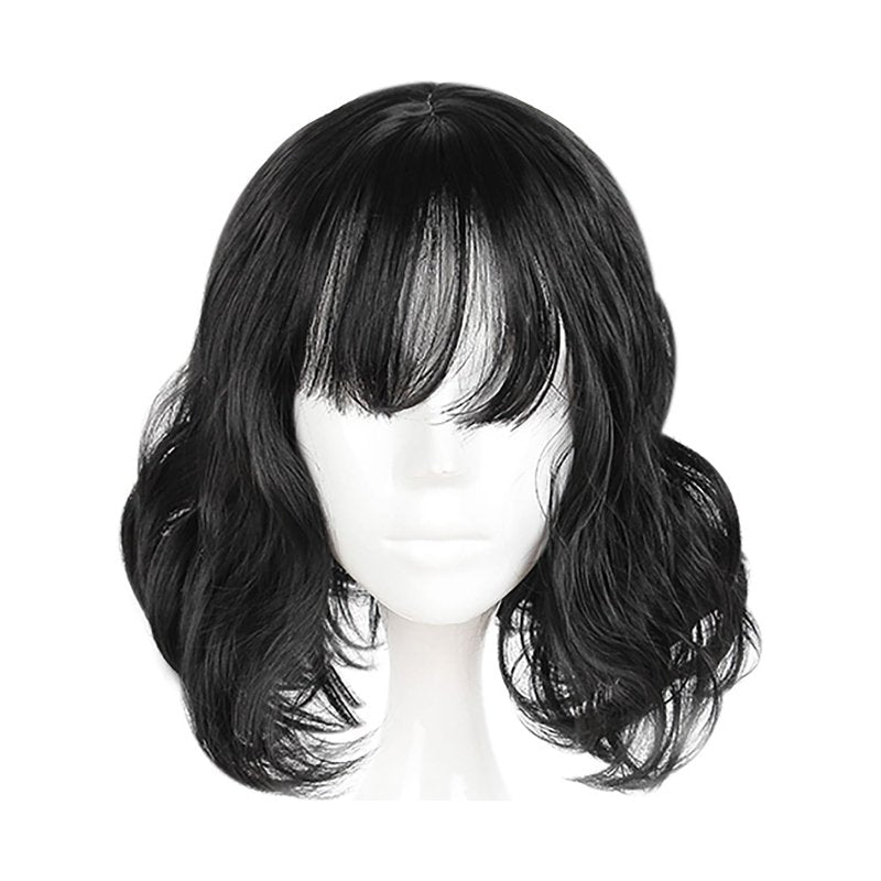 14" Curly Human Hair Wig for Women - Adjustable Cap