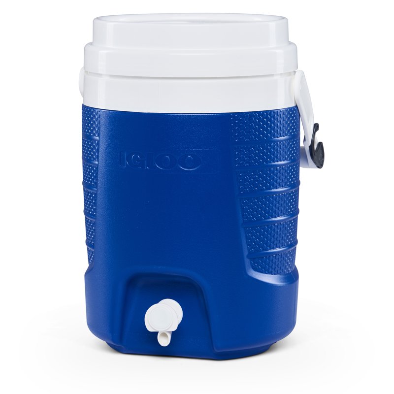 2 Gallon Sports Beverage Jug with Hooks - Blue, 2 Pack