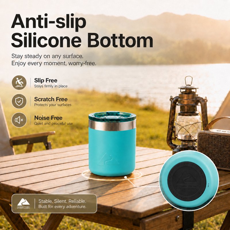 10oz Ceramic Lined Stainless Steel Lowball Tumbler - Teal