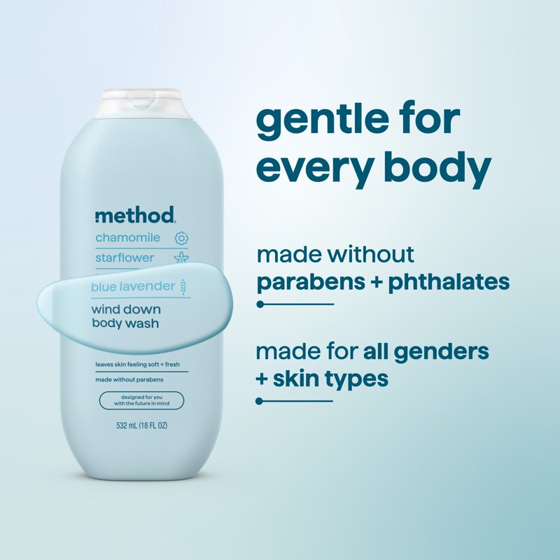 Method Body Wash - Wind Down with Chamomile & Lavender, 18 fl oz