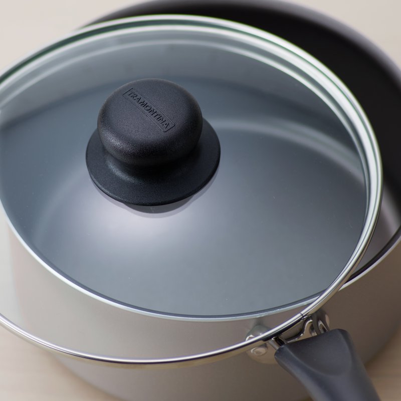 2 Quart Non-Stick Covered Saucepan - Champagne Color