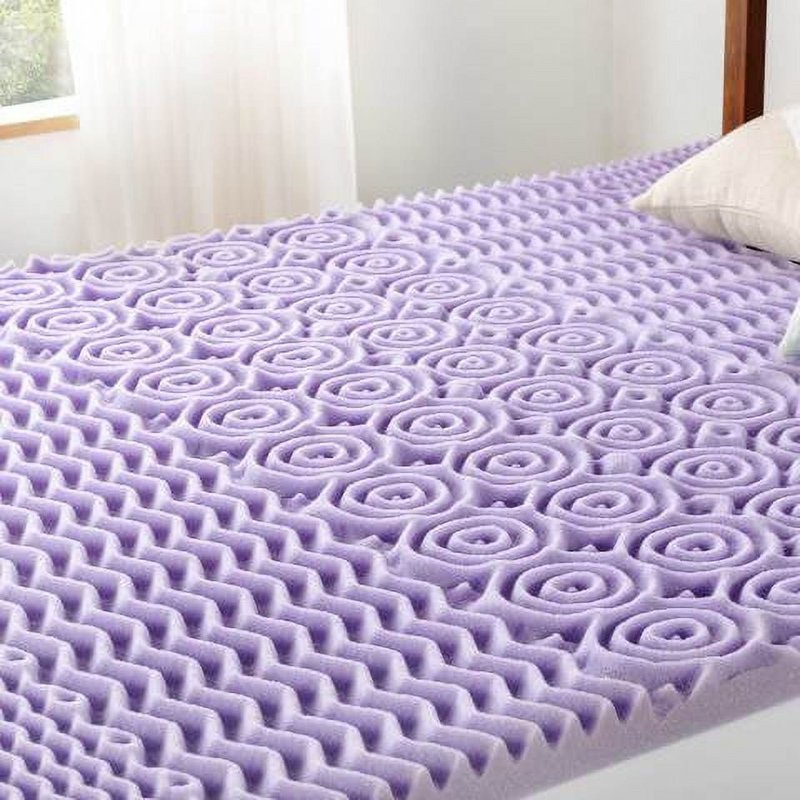 Queen 1.5-Inch 5-Zone Memory Foam Mattress Topper with Lavender Infusion