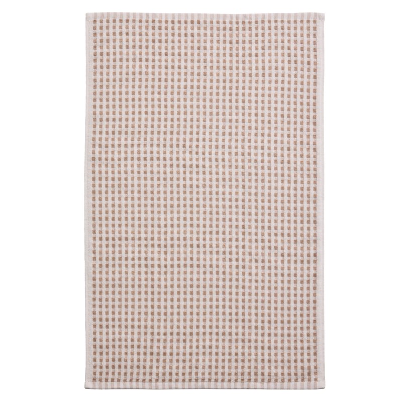 Terry Gingham Kitchen Towel - 18"x28" Latte Swirl