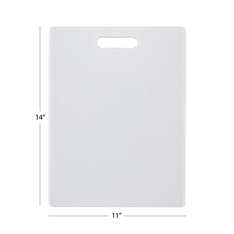 Polypropylene Cutting Board - 11 x 14 Inch, White, Reversible
