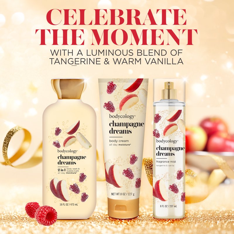 Champagne Dreams Fragrance Body Mist - Long-Lasting Scent, 8 fl oz
