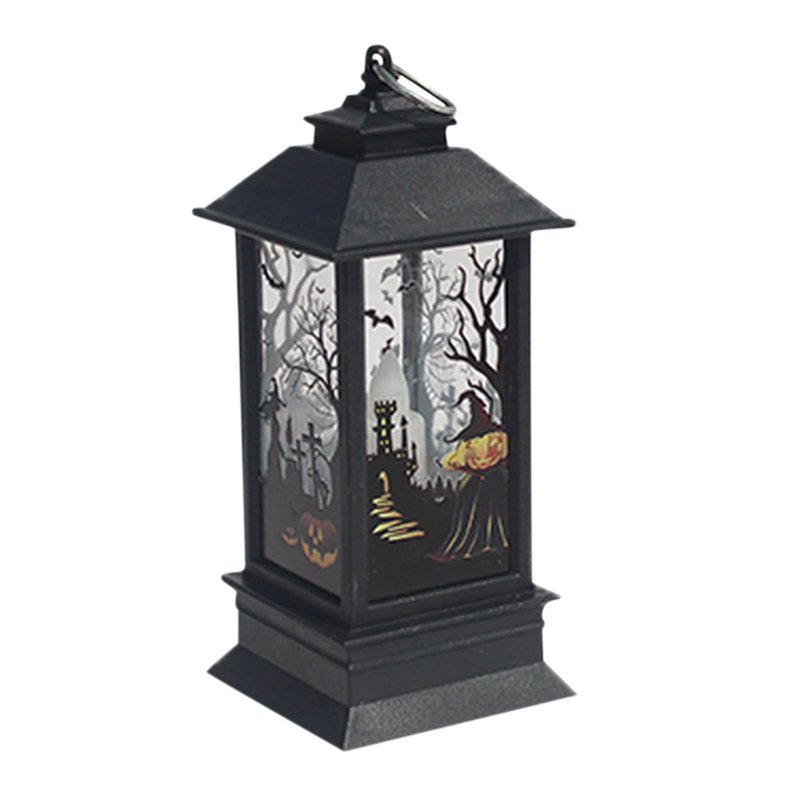 Halloween Lantern LED Candle Lantern Decoration - Skeleton & Pumpkin A