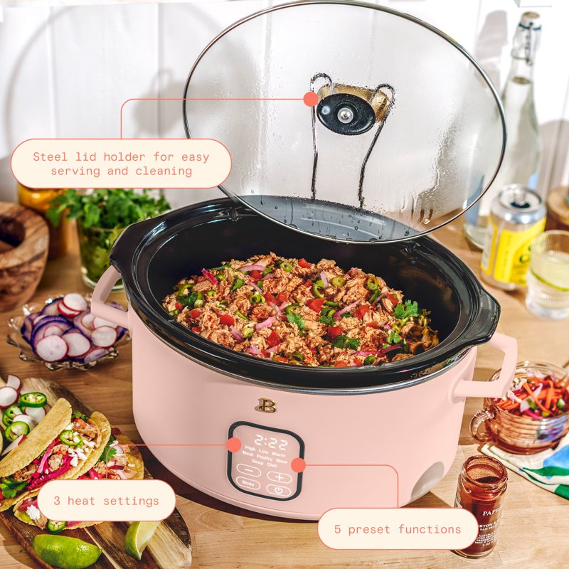 6 Qt Programmable Slow Cooker - Rose