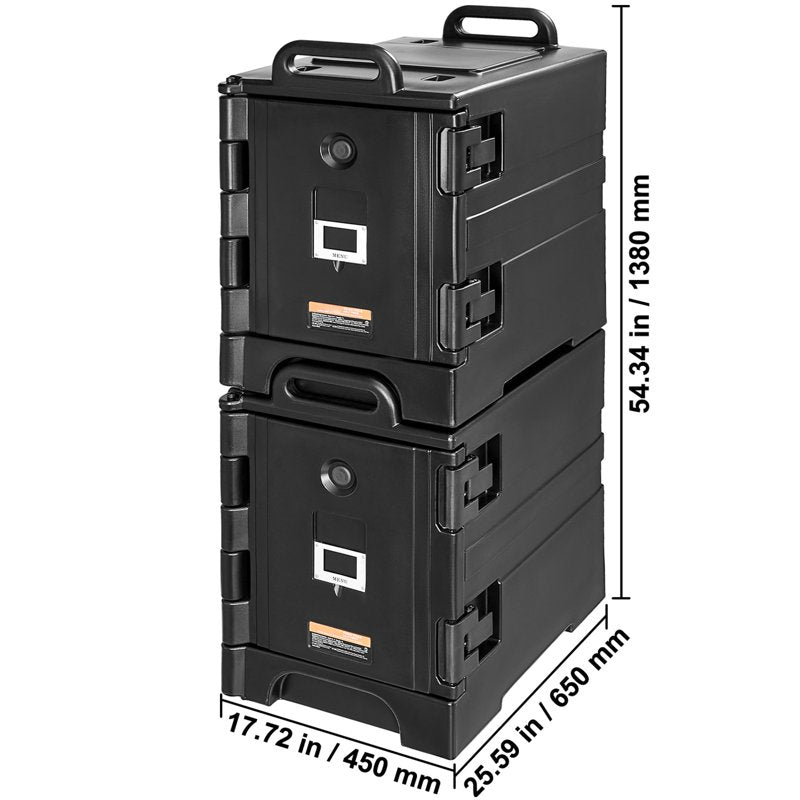 81 Qt Insulated Food Pan Carrier - Dual Pack Hot Box Container
