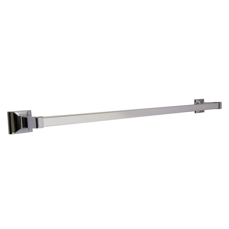 Chrome 30-Inch Wall Mount Bathroom Towel Bar - Satin Nickel Finish