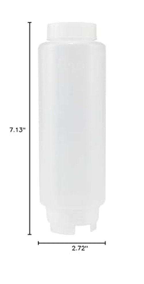 Creative Mark Cylo FIFO Squeeze Bottle -Empty - 24 Pack - 20 oz. Inverted Squeeze Bottle with Air-Tight Non-Drip Silicone Valve; Acrylic Paint, Sauce & Condiment Bottles for Painters and Food Industry