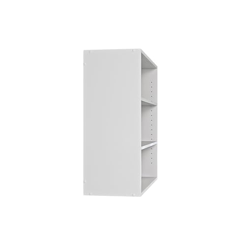 Prepac Elite 32” Wide Upper Cabinet, White Pantry Kitchen Storage Cabinet with 2 Adjustable Shelves for Garage, Laundry, 12" D x 32" W x 30" H