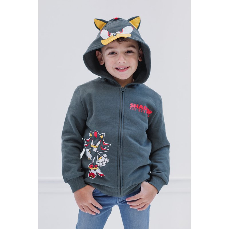 Kids Sonic the Hedgehog Fleece Cosplay Hoodie - Shadow Charcoal 7-8
