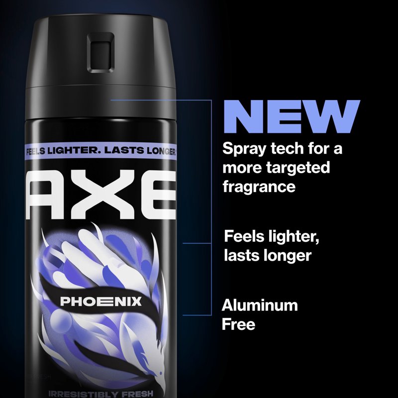 Phoenix Body Spray for Men - 48-Hour Odor Protection, 3.9 oz