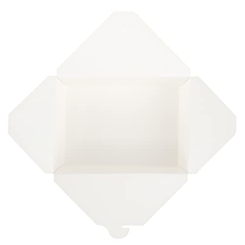 Restaurantware Bio Tek 98 Ounce Take Out Boxes 50 To Go Lunch Boxes - Tab-Lock Closure Heat-Tolerant White Paper Disposable Lunch Boxes Greaseproof For Hot And Cold Foods