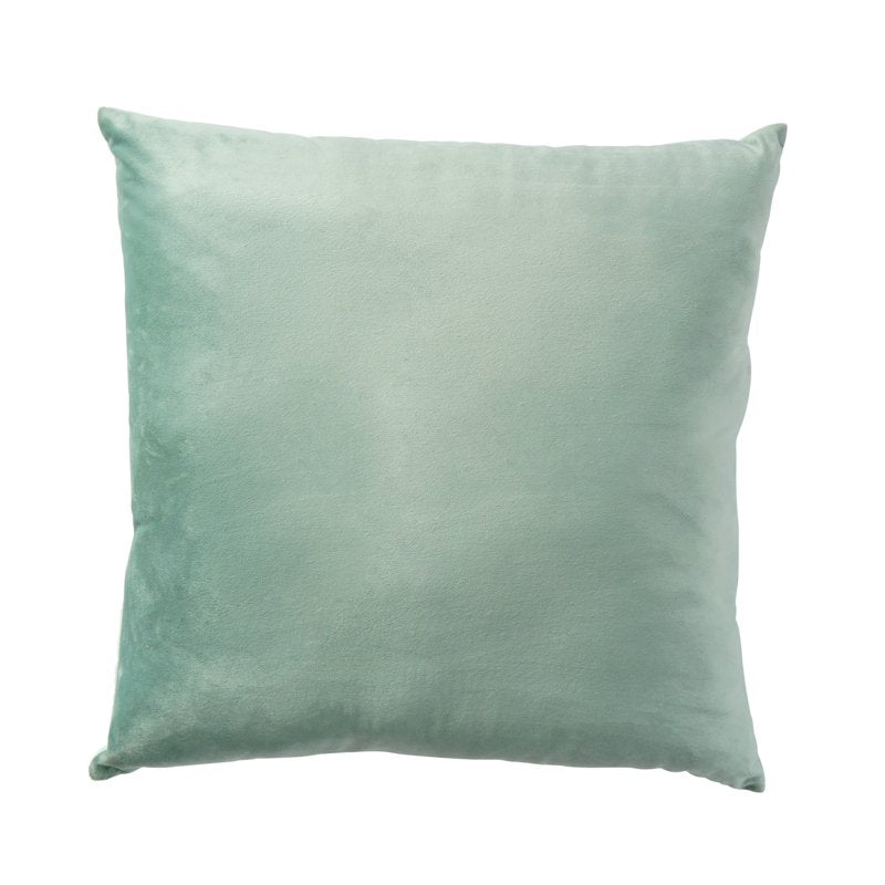 Green Velvet Throw Pillow 20x20 Inches - Decorative Cushion for Sofa & Bed