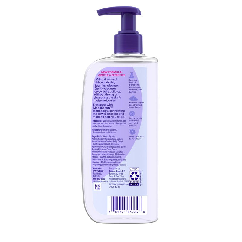 Night Relaxing Foaming Facial Cleanser, Oil-Free Face Wash, 8 fl. oz
