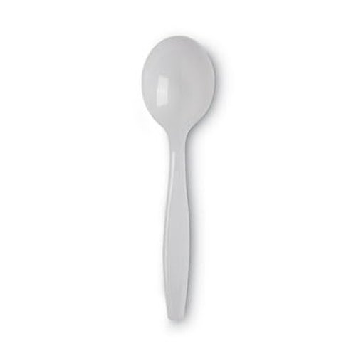 Georgia-Pacific Dixie 5.75" Heavy-Weight Polystyrene Plastic Soup Spoon by GP PRO (Georgia-Pacific), White, SH207, 1,000 Count (100 Spoons Per Box, 10 Boxes Per Case) - Packaging May Vary